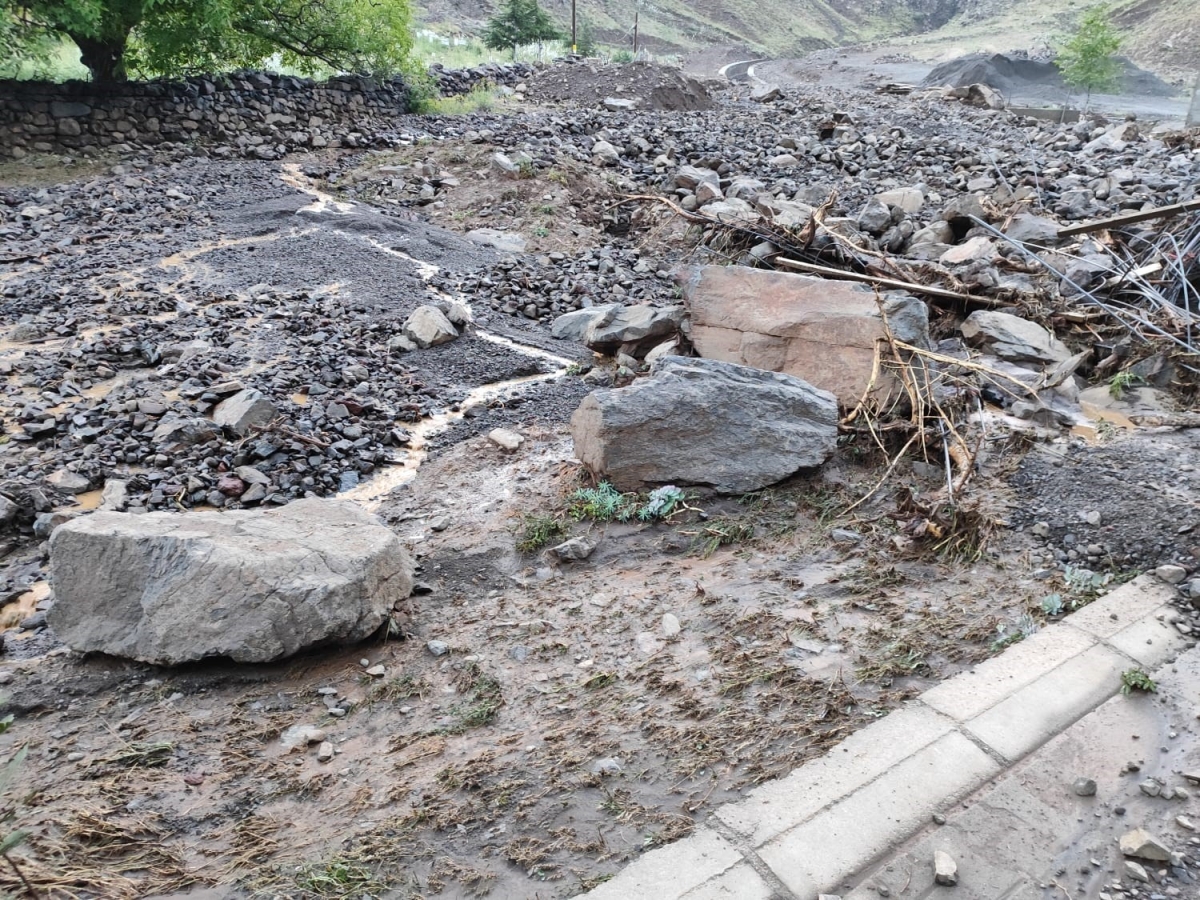 Bingöl’de sel taşkını köyü susuz bıraktı
