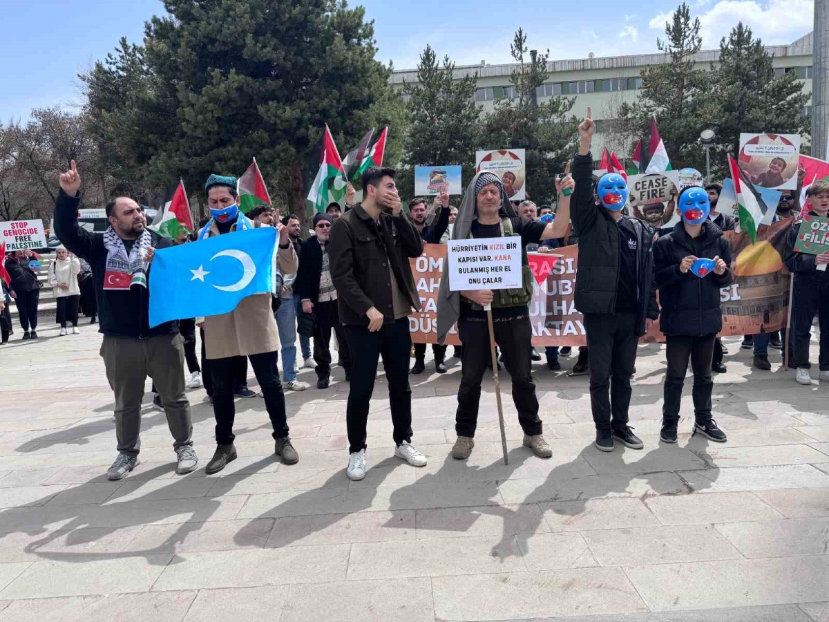 Gazze ve Doğu Türkistan için yürüdüler
