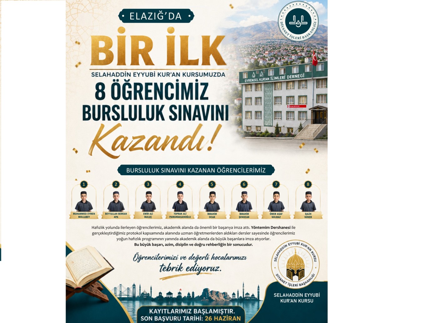 Hafızlık yolunda ilerleyen öğrenciler akademik alanda da başarılı oldu